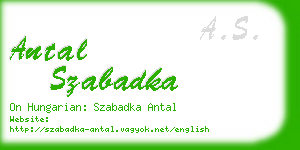 antal szabadka business card